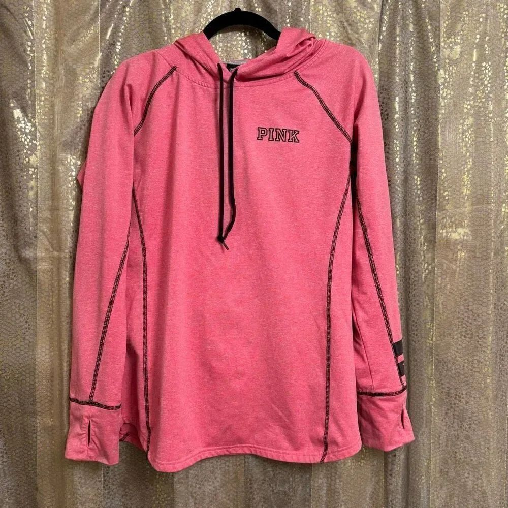 PINK Victorias Secret Hot Pink Heather Active Pullover Sweater Large